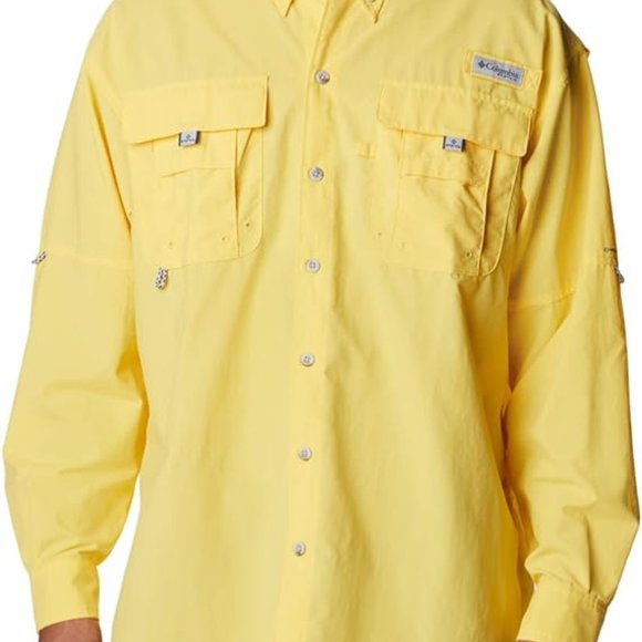 Columbia Other - Columbia mens Bahama Ii Long Sleeve Shirt Size M Yellow